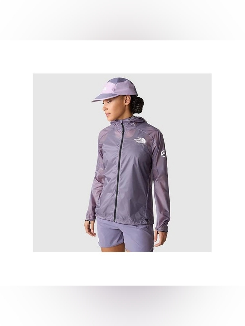 THE NORTH FACE Grey Summit Series Hooded Packable Windbreaker M